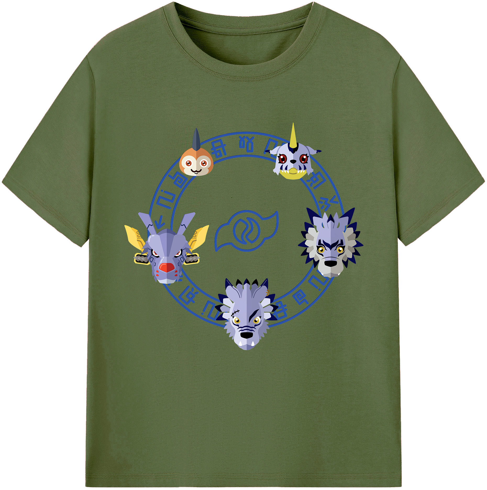 （画像用） Digimon デジタルモンスター/デジモン 綿100％半袖Tシャツ（フロントプリント）